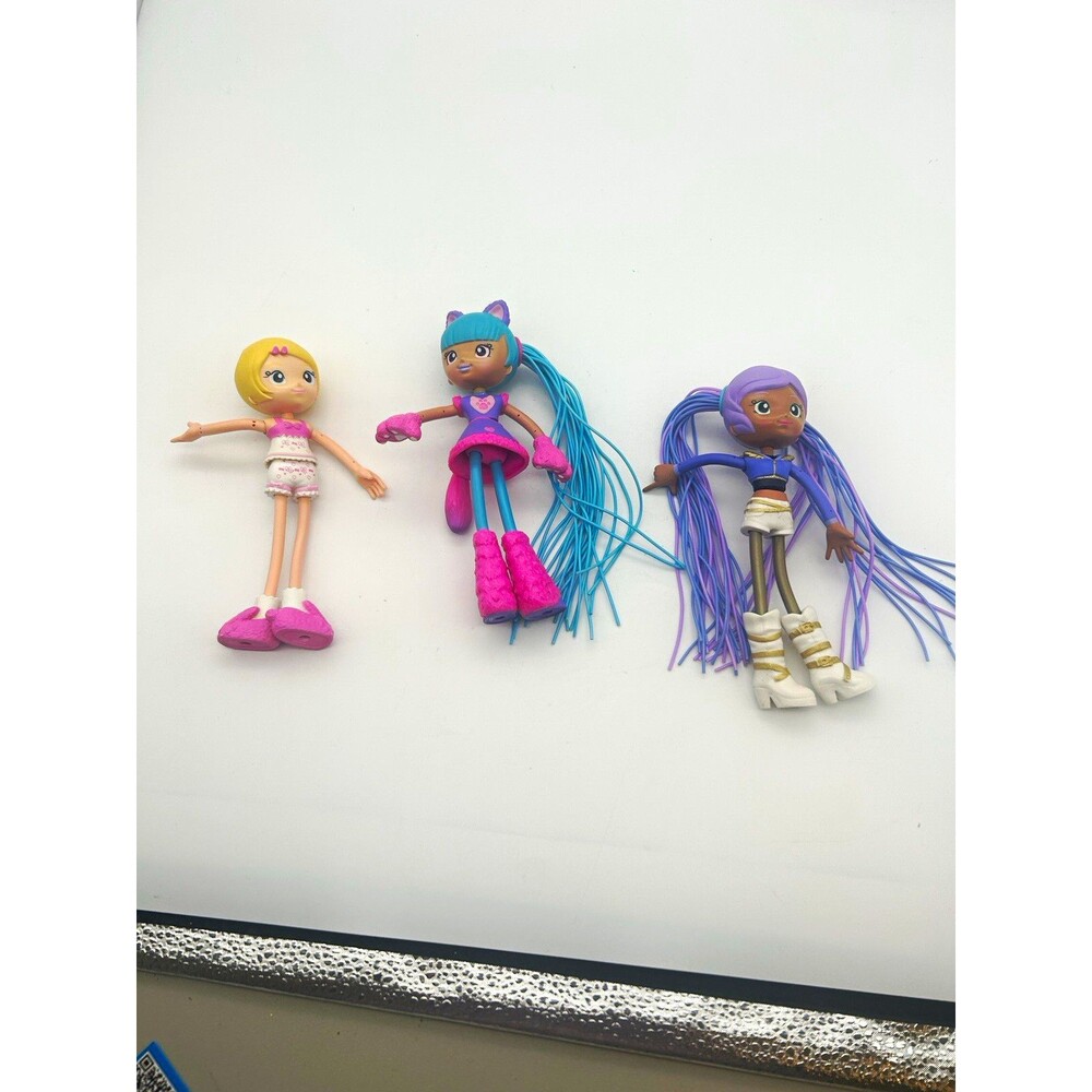 Betty Spaghetty Dolls Lot of 3 Betty Lucy Zoey Mix & Match  (missing hair)